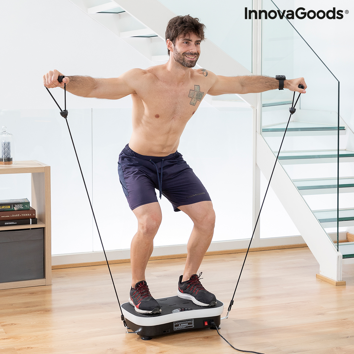 Vibrasjonstreningsplate med tilbehør og treningsguide Vybeform InnovaGoods - Image 32