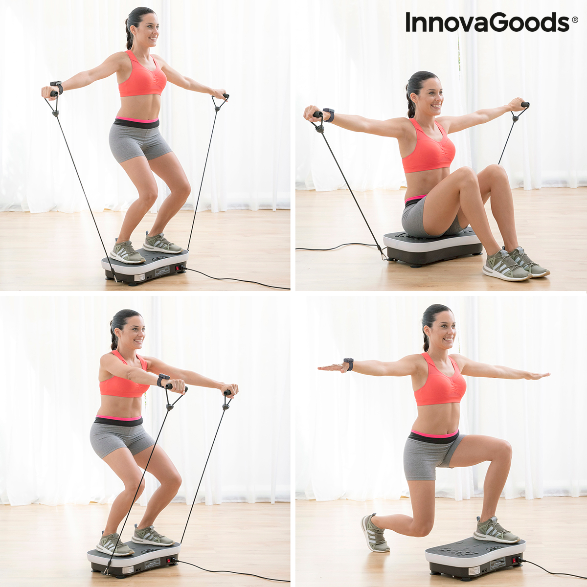 Vibrasjonstreningsplate med tilbehør og treningsguide Vybeform InnovaGoods - Image 6