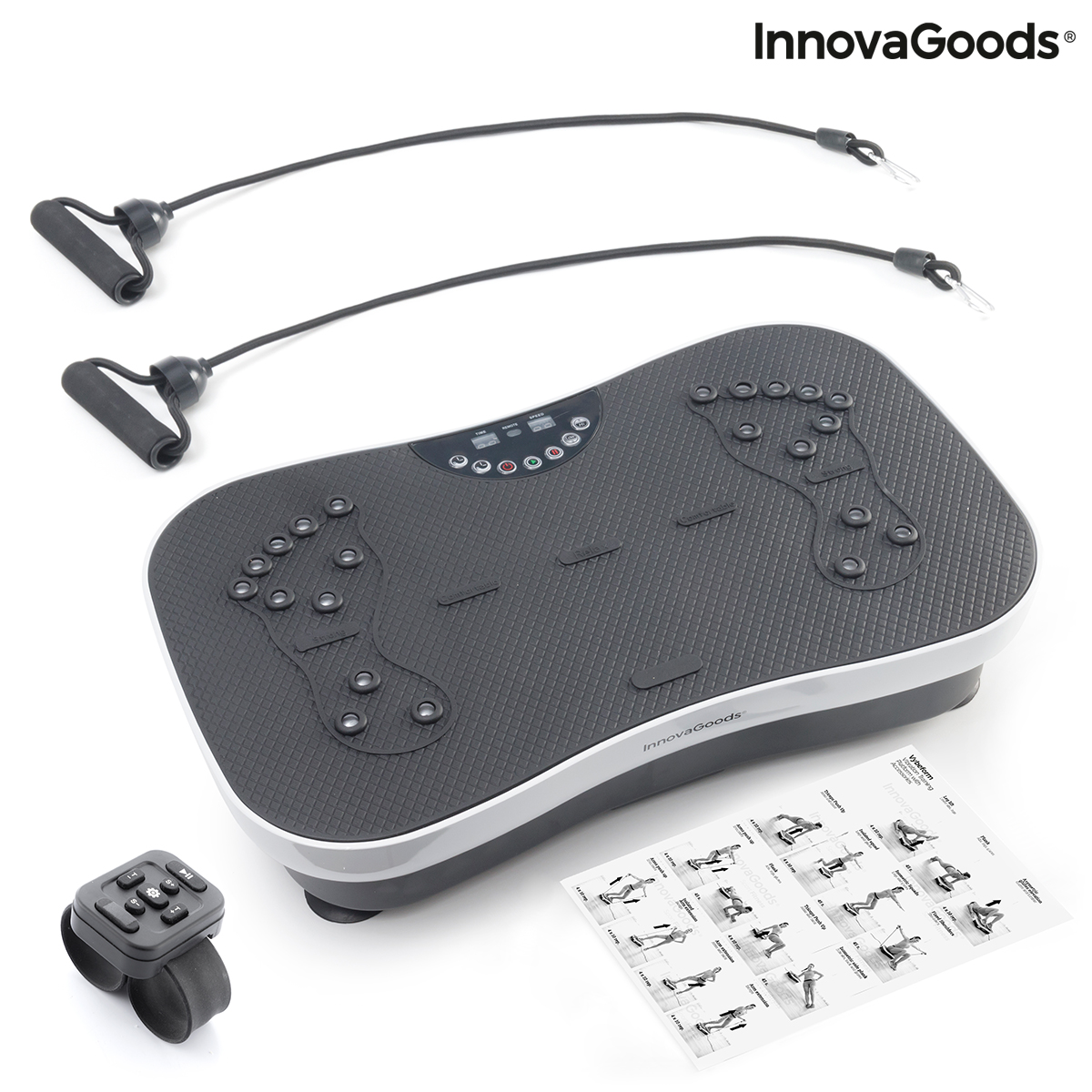 Vibrasjonstreningsplate med tilbehør og treningsguide Vybeform InnovaGoods - Image 19