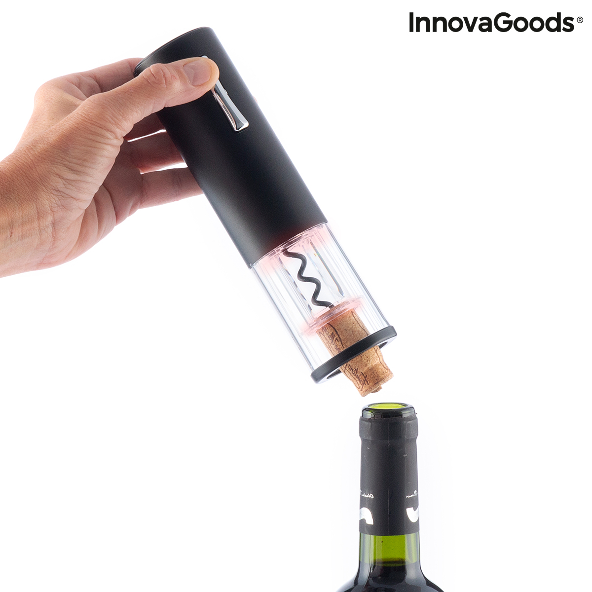 Oppladbar elektrisk korketrekker med tilbehør for vin Corklux InnovaGoods - Image 4