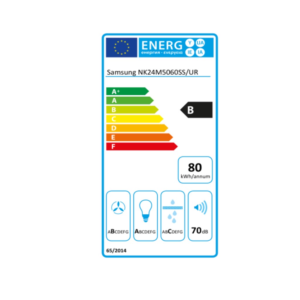 Damphette Samsung NK24M5060SS/UR 60 cm 668 m3/h B Stål - Image 2